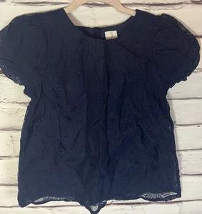 Joie Women's Size L Blue Short Sleeve Shirt - Picture 1 of 4