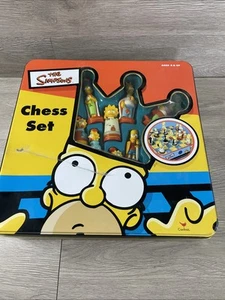 The Simpsons Vintage Chess Set in Tin Collectors Box 100% Official 1998 - Picture 1 of 5
