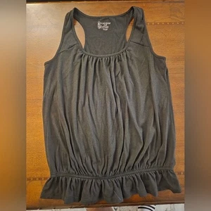 Tanktop Gr. XL schwarz ärmellos weich Baumwolle Stretch Schößchen - Bild 1 von 1