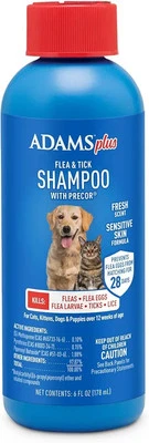 Adams Plus Flea & Tick Shampoo with Precor for Cats, Kittens, Dogs & Puppies Ove - Image 1 of 4