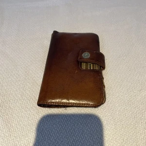 Alston Craig Mobile Phone Wallet Magnetic Smart RFID Brown Leather Retro - Picture 1 of 8