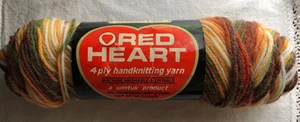 Vintage rotes Herz Garn Karneval 3 Unzen Medium 4 selbstabziehend - Bild 1 von 2