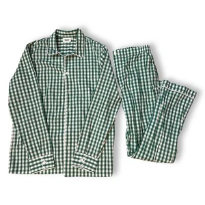 Seltenes Herren Sleepy Jones Henry Pyjama Set Grün Gingham Tailored Fit Gr. Medium - Bild 1 von 9