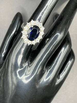 Damen Ring Zirkonia Silber mit Strass Stein Verlobungsring elegant Ø1,7 cm - Bild 1 von 4