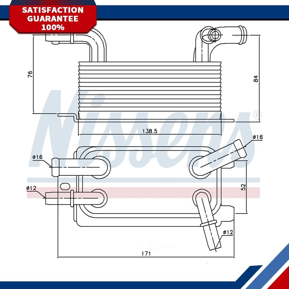 Enfriador de aceite de transmisión automática Nissens para Volvo C30_SP 2008 2009 2010 2011 Foto 1 de 1