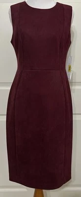 NWT Calvin Klein size 8 wine maroon sleeveless sheath dress $129 - Image 1 of 4