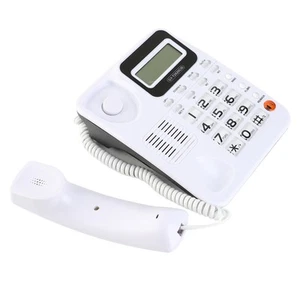 (White)Wired Telephone ABS GY T2020CID Telephone With Speaker Caller ID - Afbeelding 1 van 12