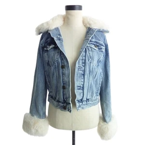 Chaqueta vaquera australiana Reformation con ribete de piel sintética talla pequeña - Imagen 1 de 7