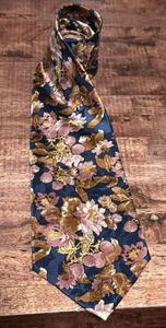 Nordstrom’s Men’s Floral 100% Silk Neck Tie Sunflower Hand Sewn In Italy Suit - Picture 1 of 4