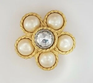 Ladies Golden Beaded Flower Belt Buckle - Picture 1 of 2
