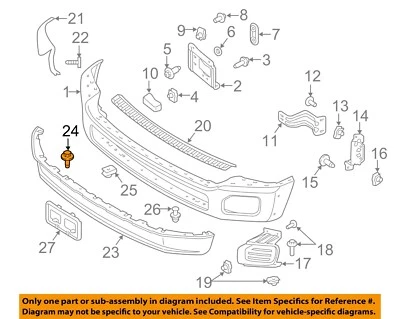 FORD OEM 02-22 Explorer Sport Trac-Valance Panel Perno W505424S900 Foto 1 de 2
