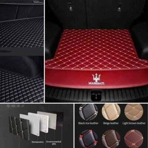 For Maserati Car Trunk Mats Custom Auto Rear Carpets Pu Leather Waterproof - Foto 1 di 29