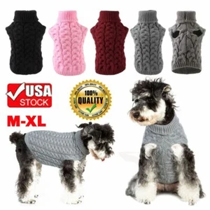 Haustier Hund warmer Pullover Strickpullover Kleidung Welpe Katze Strickwaren Kostüm Mantel Bekleidung - Bild 1 von 16