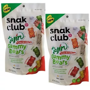 Snak Club Tajin Gummy Bears Chili & Lime 9 Oz (2 Bags) - Picture 1 of 5