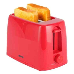 Geepas 2 Slice Roaster 6 Level Browning Control with Bread Crumb Tray Red 650W - Picture 1 of 5