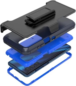 Custodia Moto Edge 5G UW, clip fondina Motorola Moto Edge 2021, Tekcoo [Tshell] Shoc - Foto 1 di 4