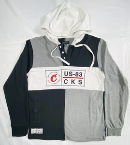 Cookies CKS SF Sweater Mens SZ S Black White Gray Long Sleeve Pullover Hoodie - Picture 1 of 8