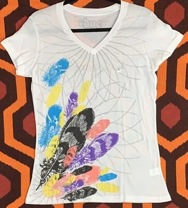 Camicia Boho Piuma Scollo a V Donna Piccola Media Grande Doe - Foto 1 di 7
