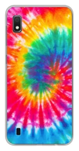 Coque en silicone imprimée compatible Samsung Galaxy A10 Tie Dye Spirale - Photo 1 sur 3