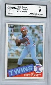 1985 Topps Rookie RC #536 KIRBY PUCKETT GMA 9 Mint HOF Twins - Picture 1 of 2