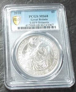 2010 SILVER BRITANNIA - PCGS MS68 - 1 OZ. Uncirculated SILVER Coin
