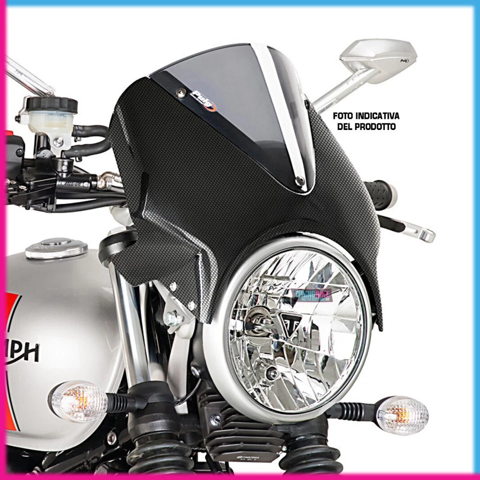 PUIG SAUTE VENT VISION POUR HONDA CB600F HORNET 98-02 CARBON-FUME CLAIR - Photo 1/1