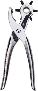 Set Pinza Fustellatrice, per Il Cuoio, Rotante, per Fori Di Diverse Dimensioni, - Foto 1 di 12