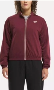Nwt Reebok Tricot Track Jacket Womens Burgundy Size 2X - Picture 1 of 7