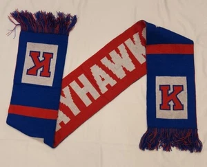 KU Jayhawks Scarf University of Kansas Knit Rock Chalk - Imagen 1 de 2