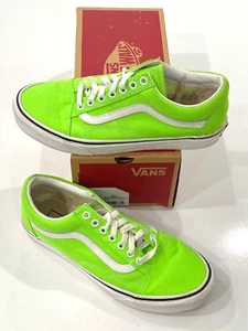 Vans Old Skool Neon Grün Weiß 7,5M / 9W Low Sneaker mit Karton Unisex - Bild 1 von 14