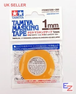 Tamiya 87206 Masking Tape 1mm x18m Roll for paint spray model UK - Picture 1 of 1