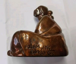AZ RM Inc 1980 Woman Figurine/Sculpture ~ Copper Clad ~ Original Patina - Picture 1 of 6