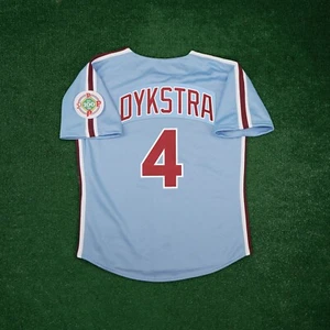 Lenny Dykstra 1984 Philadelphia Phillies Cooperstown Men's Blue Away Jersey - Picture 1 of 9