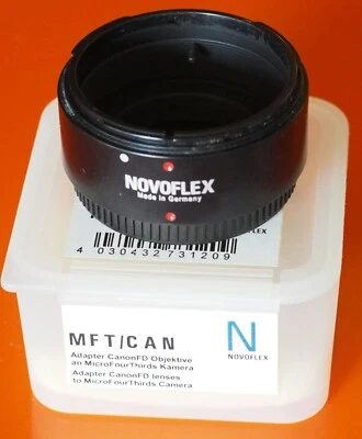 Novoflex MFT / CAN adapter, Canon FL / FD to Micro Four Thirds | M43 nFD BMPCC - Image 1 of 4