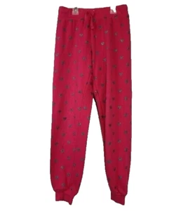 Vintage Y2K Juicy Couture Girls Sweatpants size Medium Pink Heart Print Pull on - Picture 1 of 7
