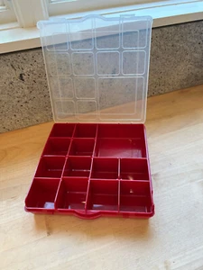 Stack-On SBR-13 13 Compartment Storage Organizer Box w/ Removable Dividers- Red - Picture 1 of 13