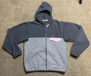 Patagonia Youth XL Long Sleeve Sweater Full Zip Pink Gray Outwear Camping - Picture 1 of 16
