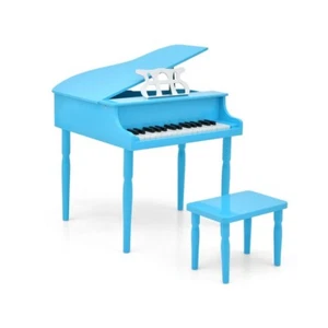 Wooden Kids Grand Piano 30-Keys Children Music Fun Toys With Bench & Music Rack - Picture 1 of 10