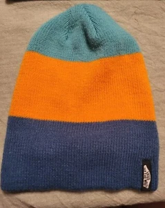 VANS Knit Beanie Hat Cap. Dark Blue / Flameo Color. One Size Fits All! Pre-owned - Picture 1 of 6