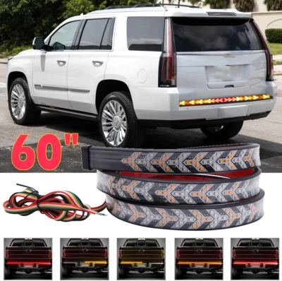 Светодиодная лента для заднего борта грузовика Cadillac Escalade 60 дюймов тормозной сигнал поворота - Изображение 1 из 4