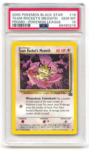 PSA 10 GEM MINT Team Rocket's Meowth Wizards Black Star Promos 2000 18 Promo -18 - Bild 1 von 2