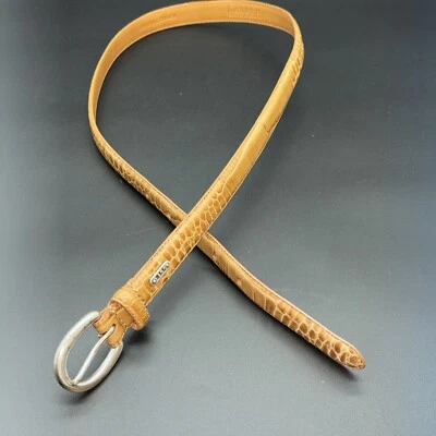 Lauren Ralph Lauren Leather Belt Small 26.5 X 30.5 Alligator Croc Brown 9101160 - Image 1 of 4