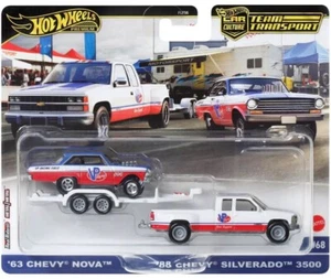 Car Culture Team Transport '63 Chevy Nova & '88 Chevy Silverado 3500 #68 MOC HOT - Picture 1 of 1