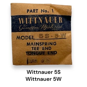 Reloj Wittnauer 5S 5W Muelle Principal x 1 Material Referencia Nº 1 NOS DE COLECCIÓN - Imagen 1 de 1