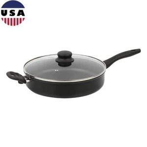 4 Quart Jumbo Herd Vielseitig Bratpfanne Pfanne Suppentopf mit Glasdeckel Antihaft - Bild 1 von 7