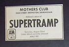Supertramp Debut 1st Album Era 1970 Mini Poster Type UK Concert Ad, Promo Advert