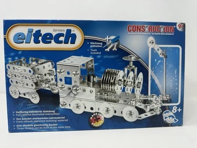 Train with Rail Car Eitech C91 Metal Construction Building Toy Steel Model Kit - Image 1 of 3