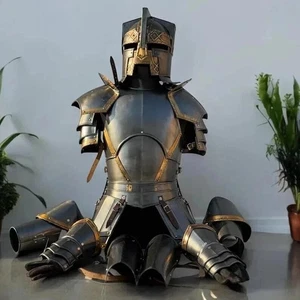 Moria Dwarf Dwarven Steel Knight Armor Suit Full Body Armor With Cuirass, - Bild 1 von 8