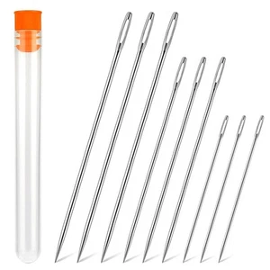 9 pcs Long Sewing Needles - 3 Sizes Stitching Needles-3.5/4.9/5.9'', Big Eye ... - Picture 1 of 7