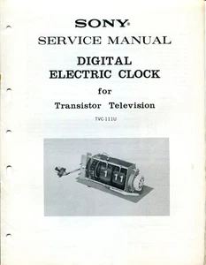 Sony TVC-111U Television Digital Electric Clock Manual - Picture 1 of 3